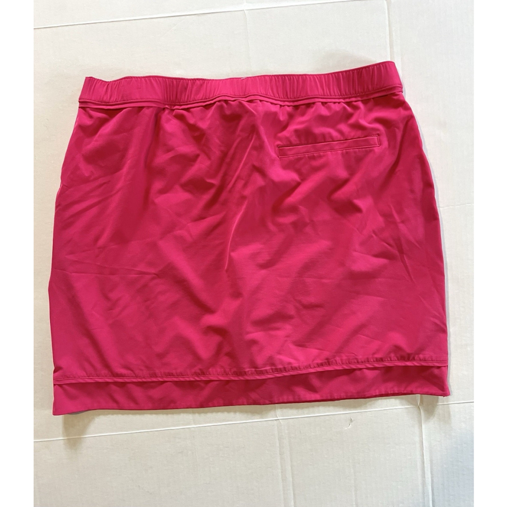 Chico’s Zenergy UPF Curved Hem Skort Hot Pink Classic Fit 14 Tennis Pickle Ball - Picture 2 of 4